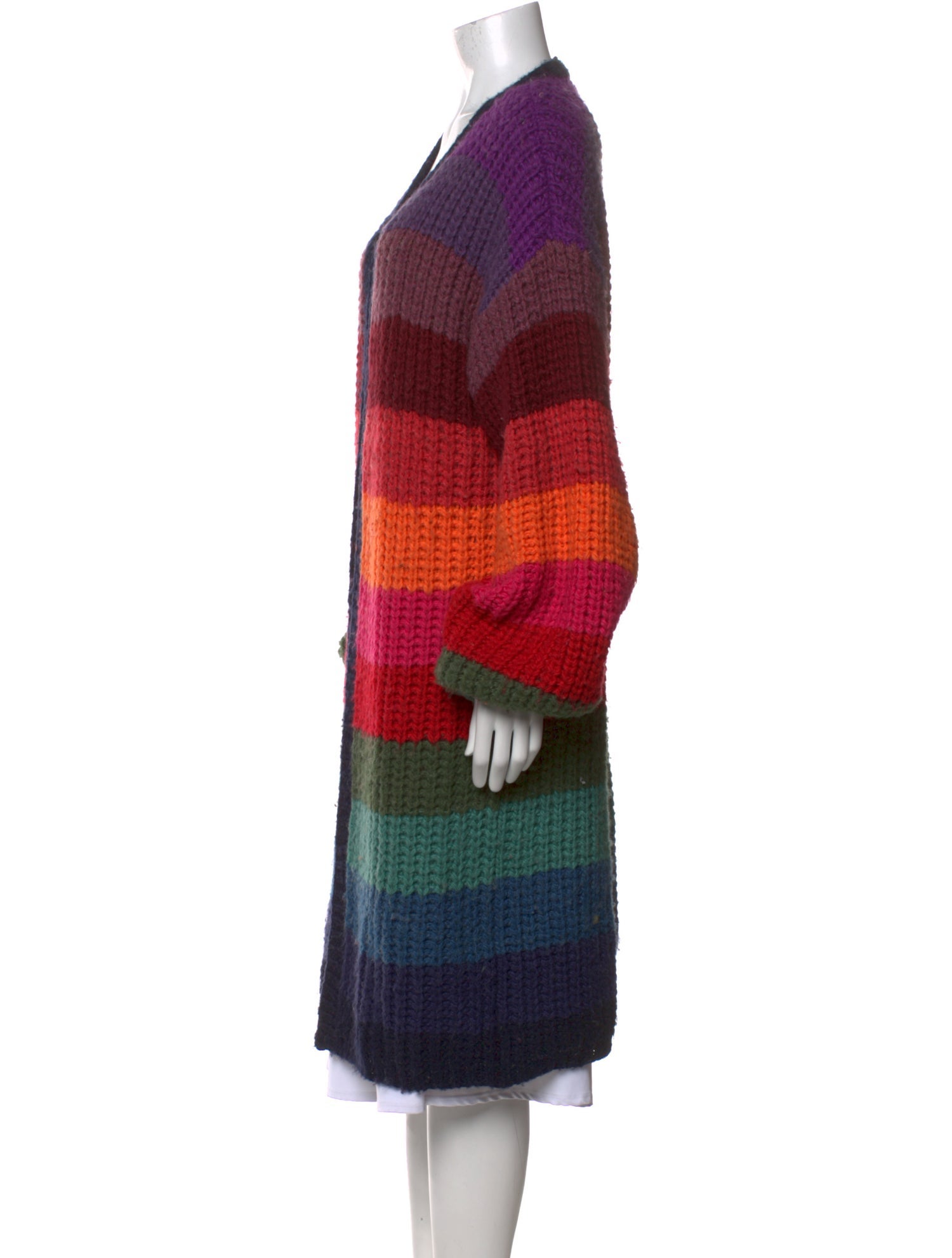 Farm Rio Striped Open Front Sweater