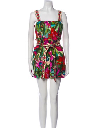 Farm Rio Linen Printed Romper