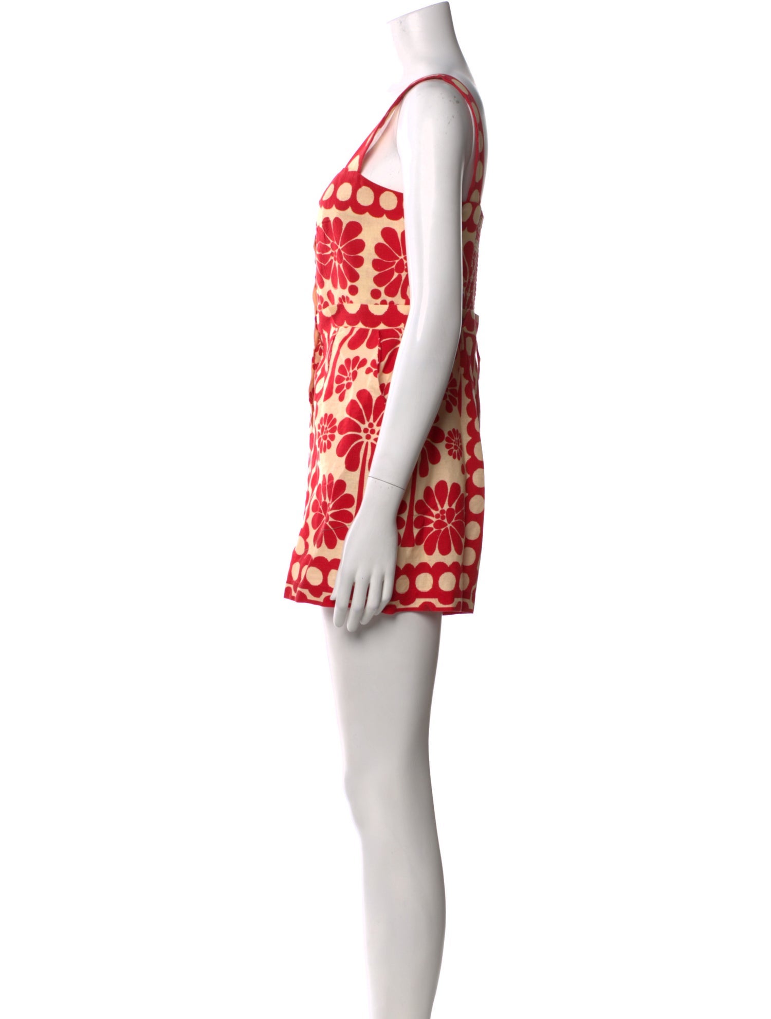 Farm Rio Printed Square Neckline Romper