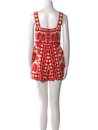 Farm Rio Printed Square Neckline Romper