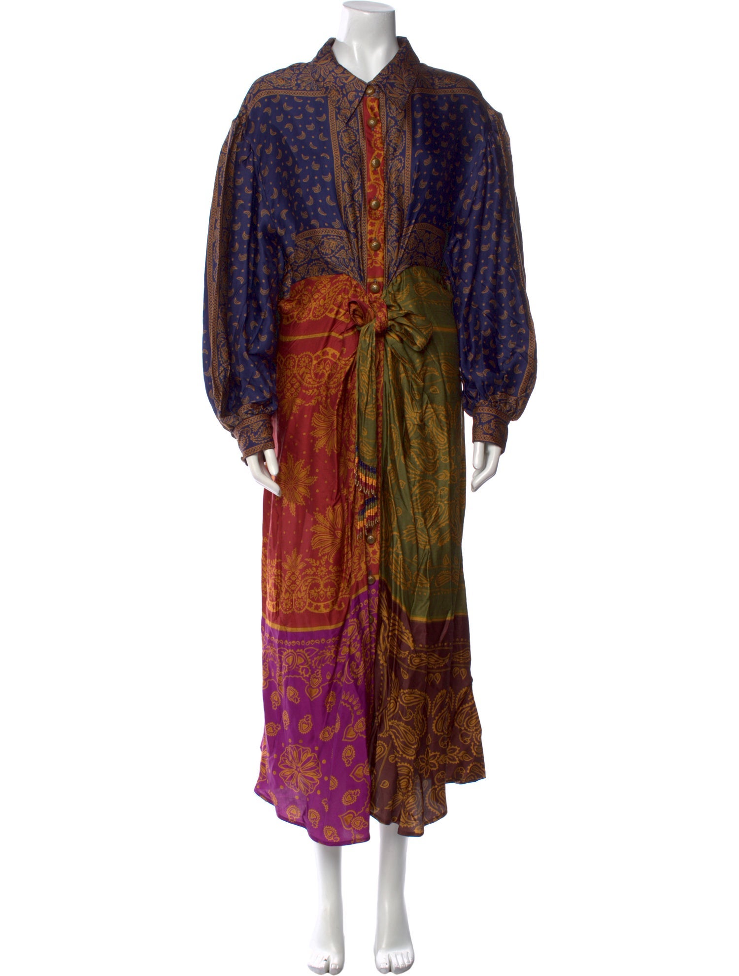 Farm Rio Paisley Print Long Dress w/ Tags