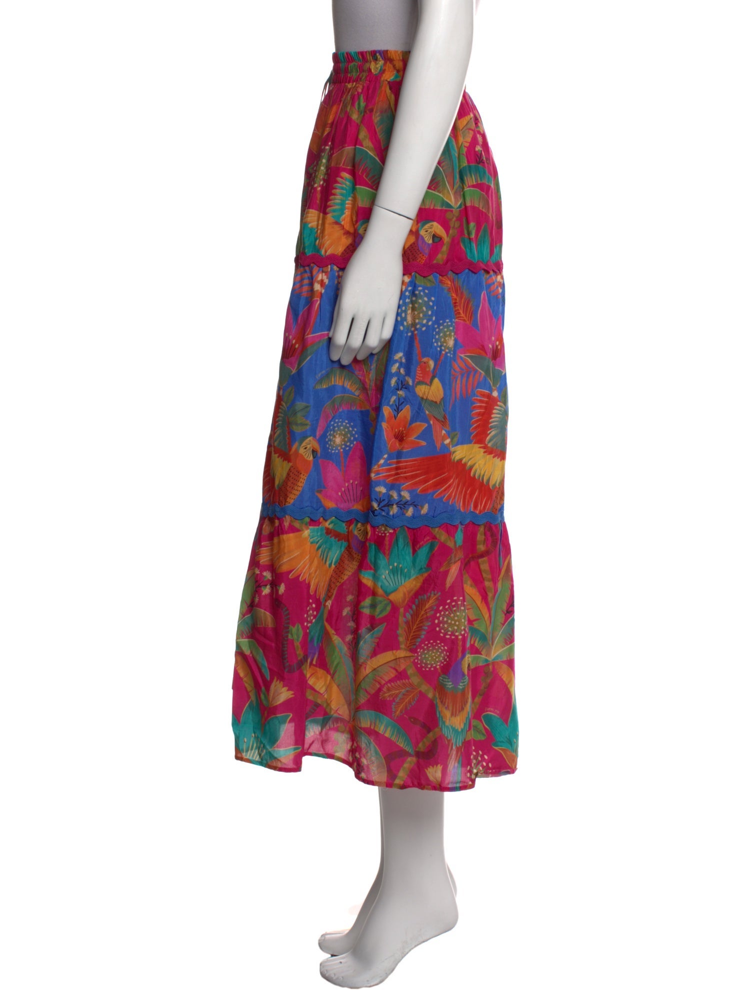 Farm Rio Printed Midi Length Skirt