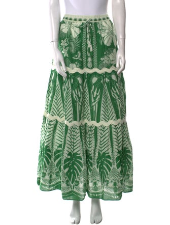 Farm Rio Floral Print Midi Length Skirt