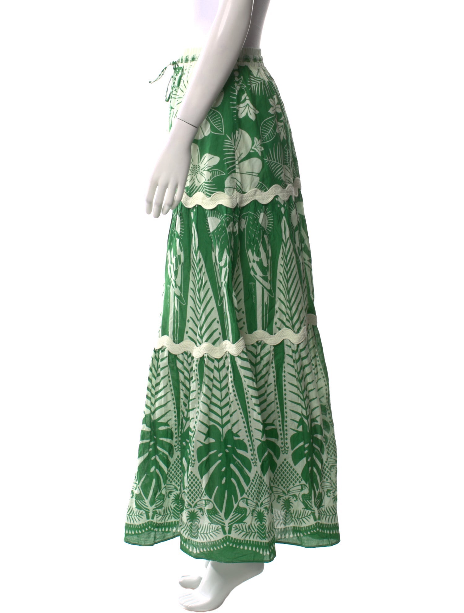 Farm Rio Floral Print Midi Length Skirt