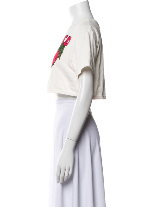 Farm Rio Graphic Print Crew Neck Crop Top