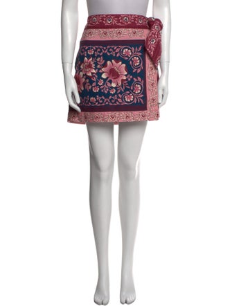 Farm Rio Floral Print Mini Skirt