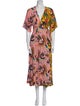 Farm Rio Floral Print Midi Length Dress