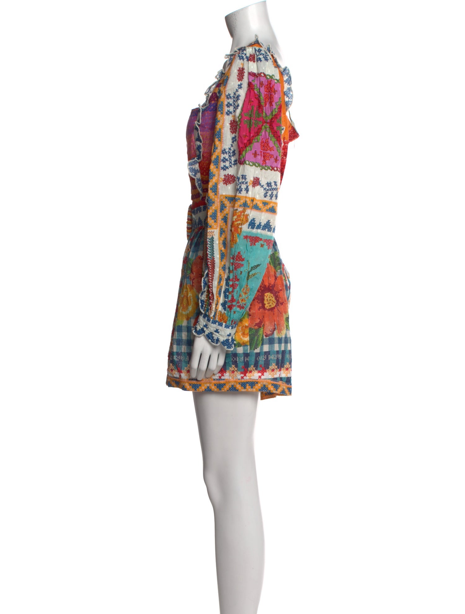 Farm Rio Printed Square Neckline Romper