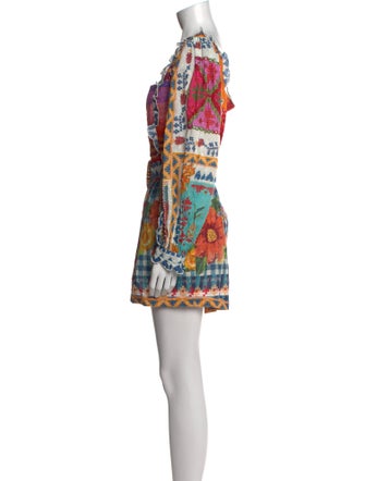 Farm Rio Printed Square Neckline Romper