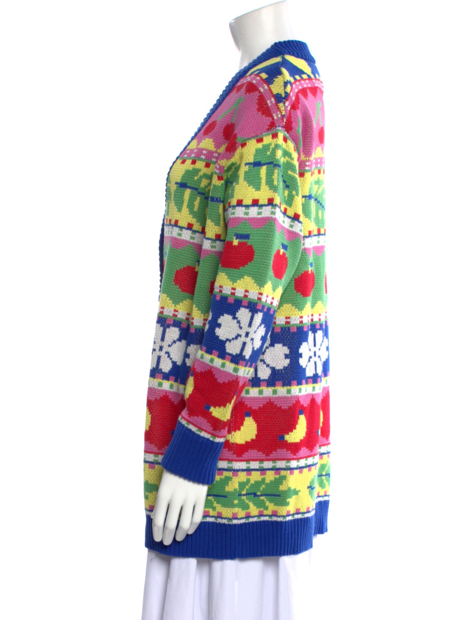 Farm Rio Printed V-Neck Sweater