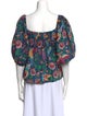 Farm Rio Floral Print V-Neck Blouse