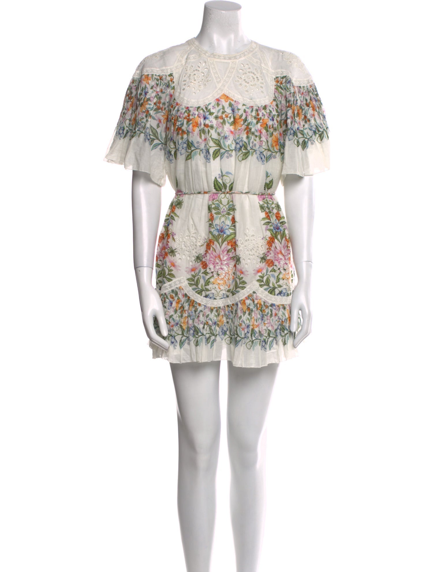 Farm Rio Floral Print Mini Dress