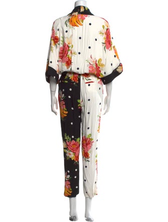 Farm Rio Printed V-Neck Jumpsuit