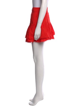 Farm Rio Embroidered Accent Mini Skirt