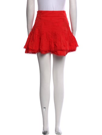 Farm Rio Embroidered Accent Mini Skirt