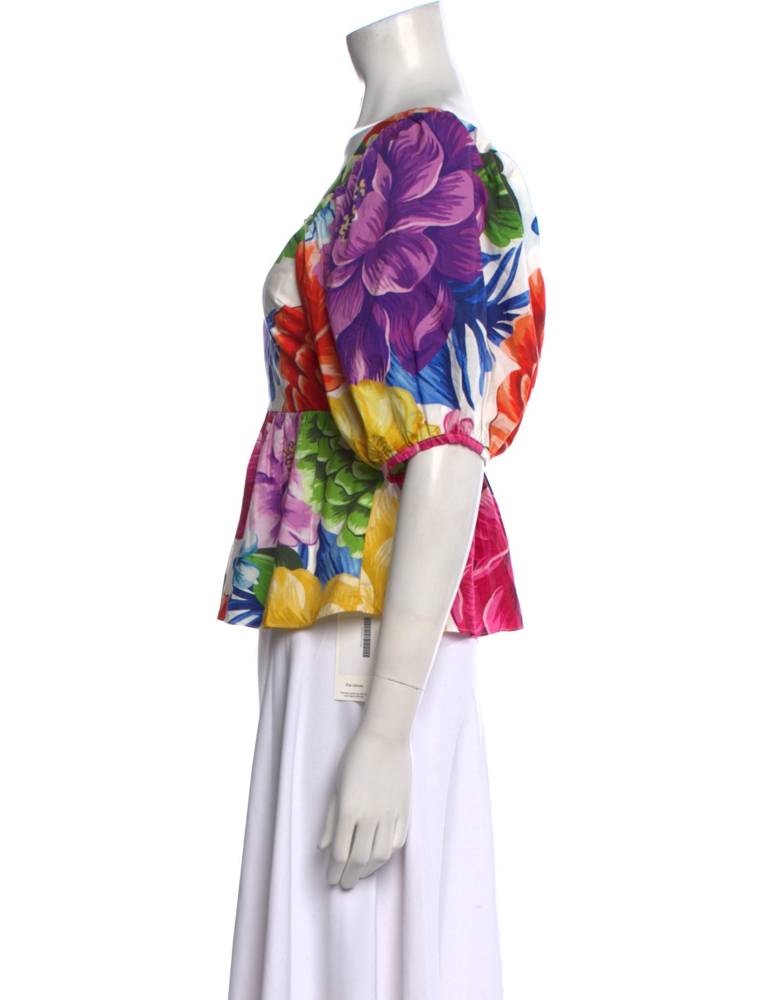 Farm Rio Floral Print Square Neckline Blouse