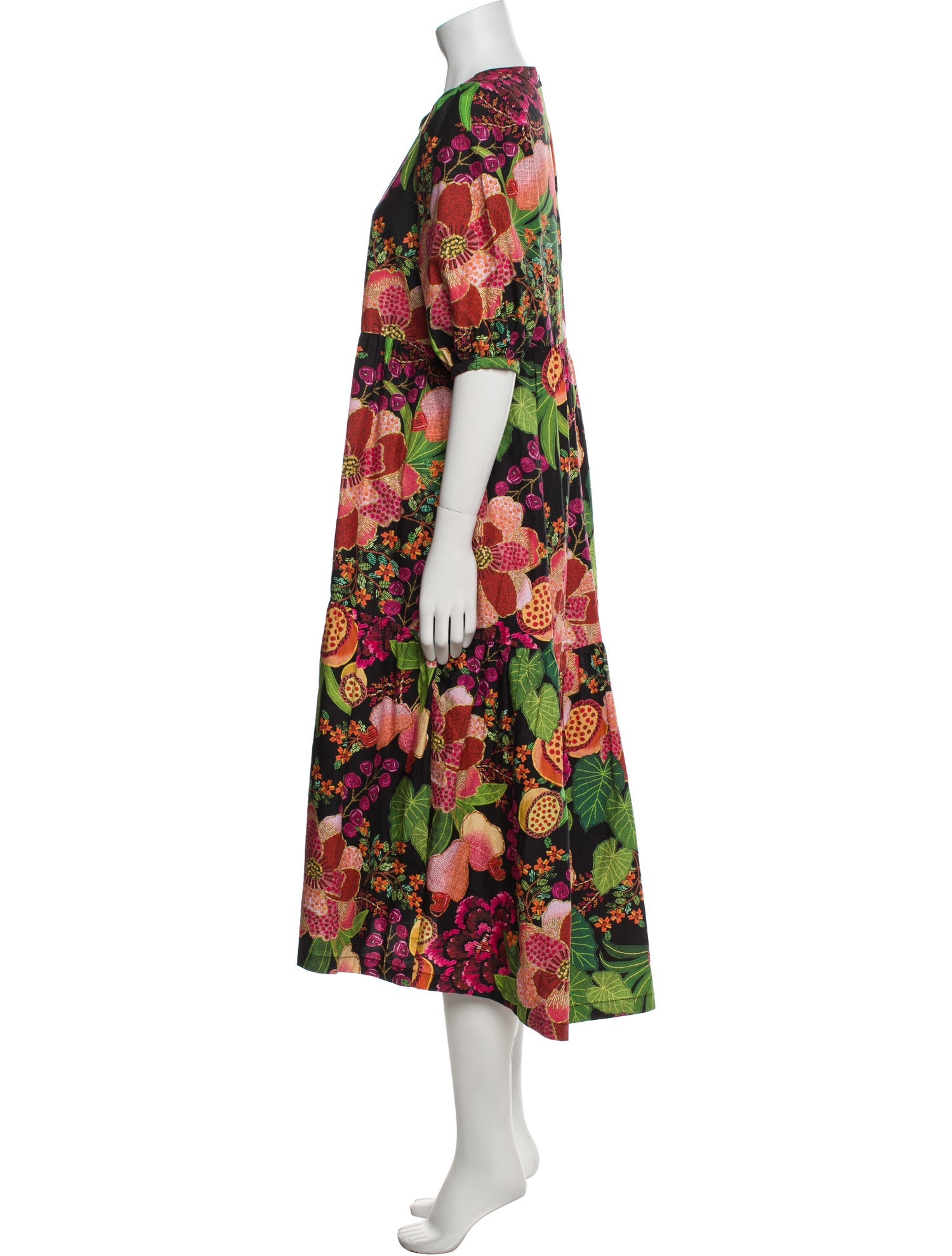 Farm Rio Floral Print Long Dress