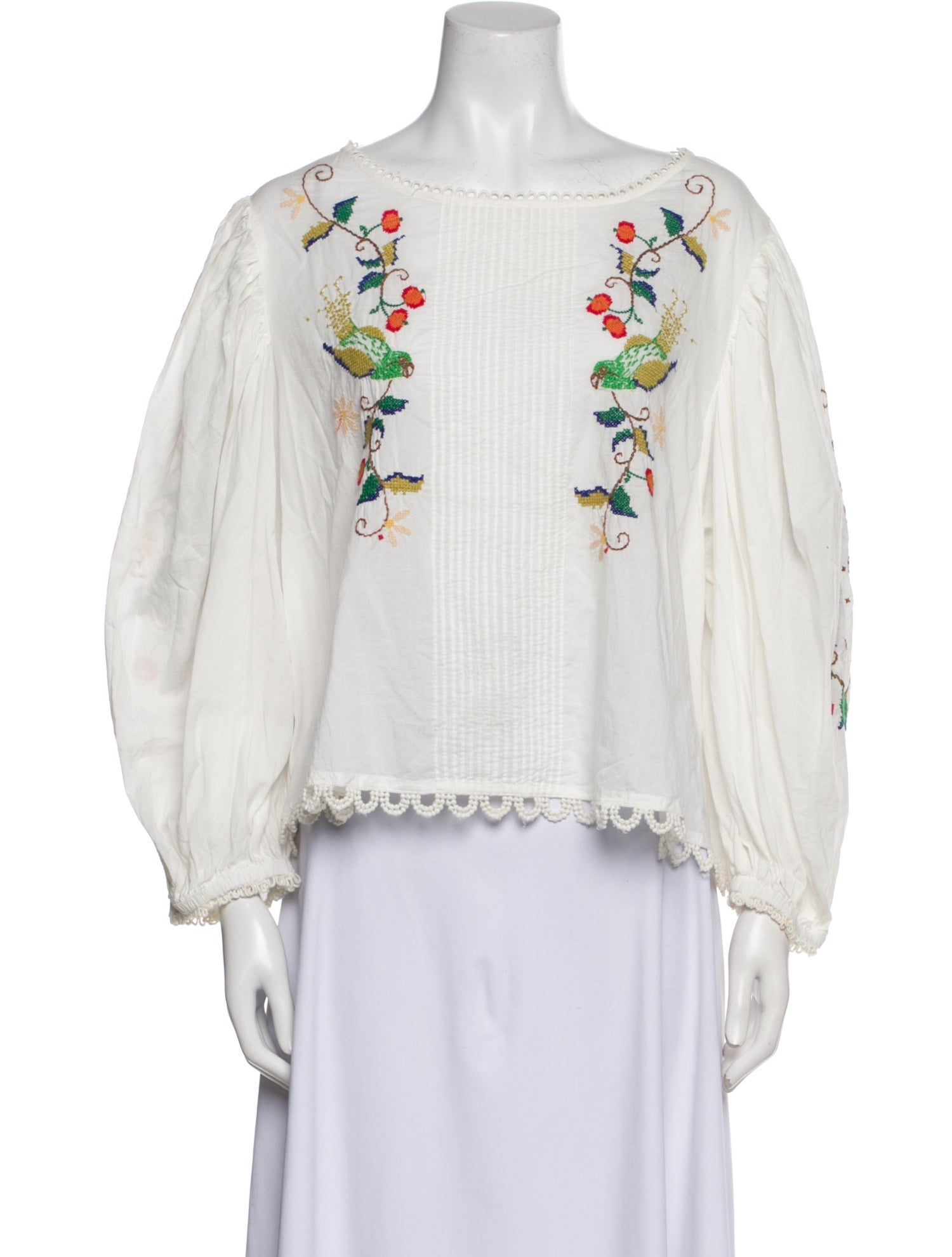 Farm Rio Printed Bateau Neckline Blouse