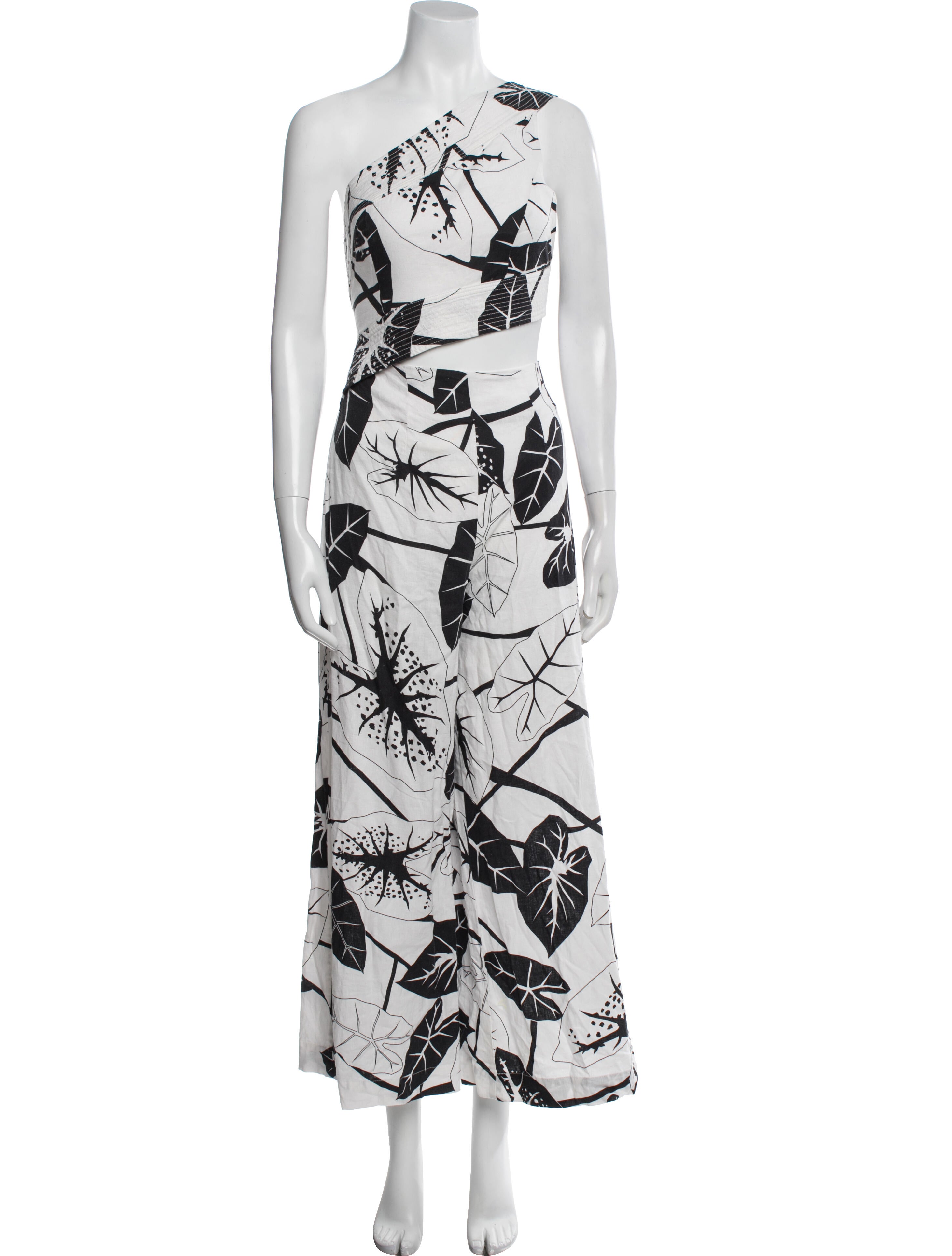 Farm Rio Printed One-Shoulder Jumpsuit