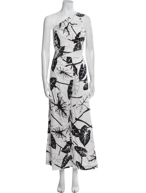 Farm Rio Printed One-Shoulder Jumpsuit