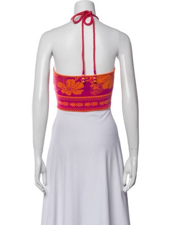 Farm Rio Printed Halterneck Crop Top