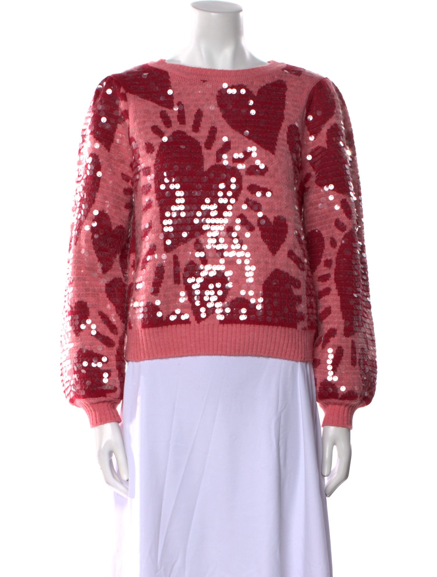 Farm Rio Printed Bateau Neckline Sweater w/ Tags