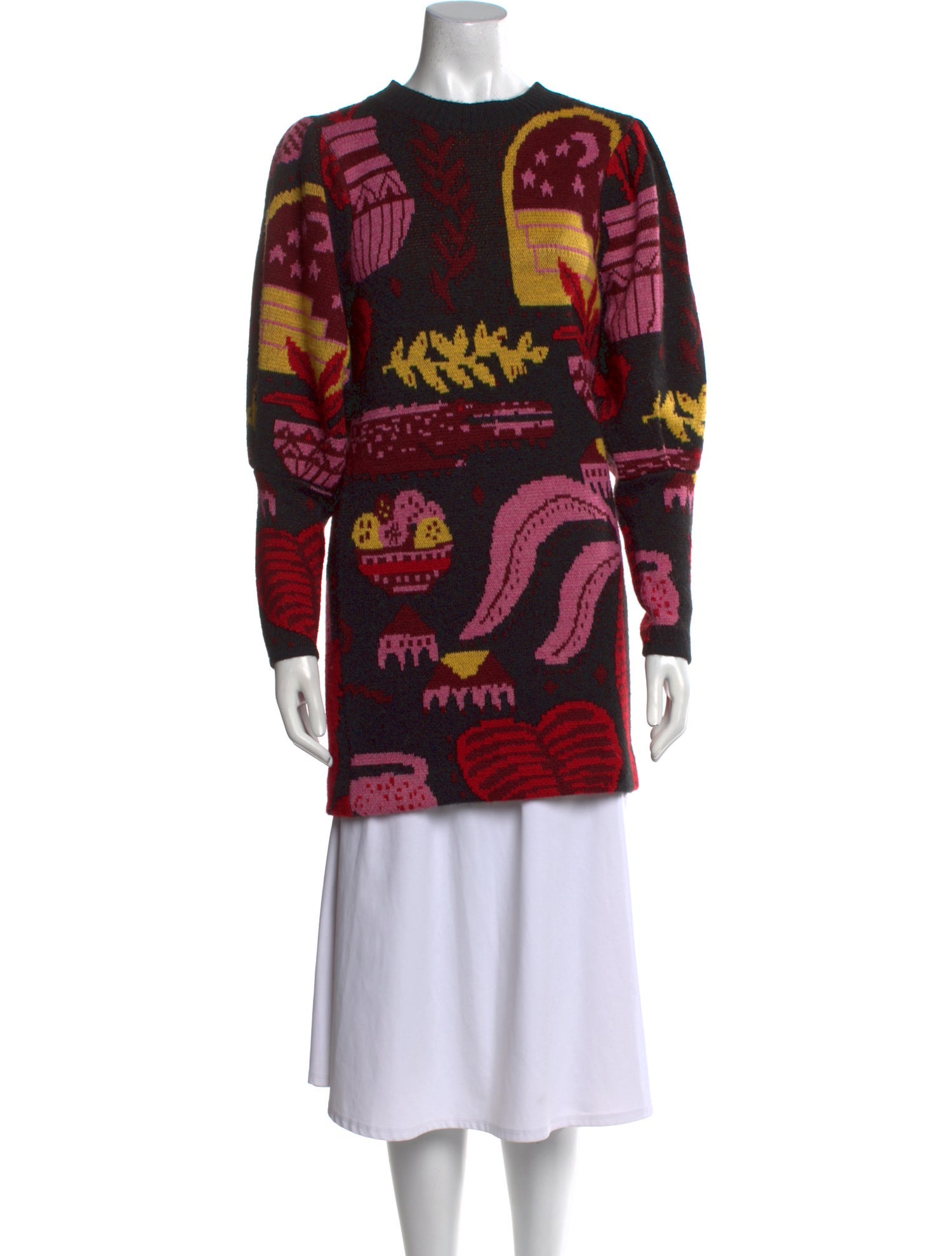 Farm Rio Printed Crew Neck Sweater