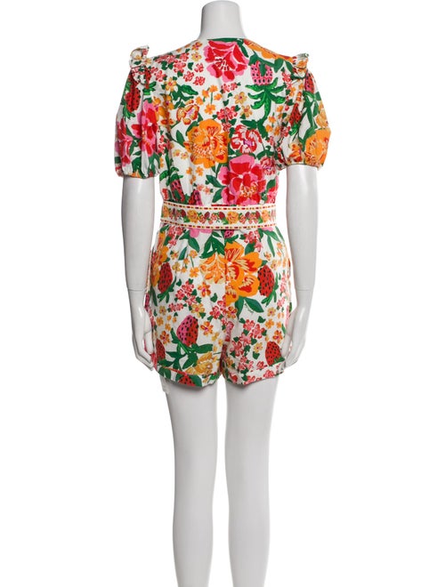 Farm Rio Floral Print V-Neck Romper