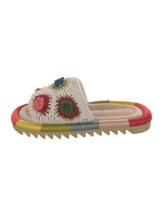 Farm Rio Printed Crochet Trim Slides