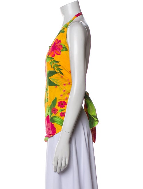 Farm Rio Floral Print Halterneck Top