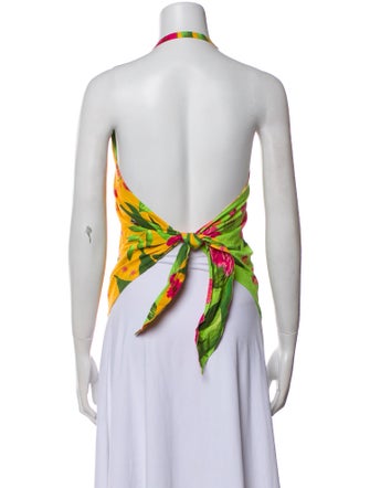Farm Rio Floral Print Halterneck Top