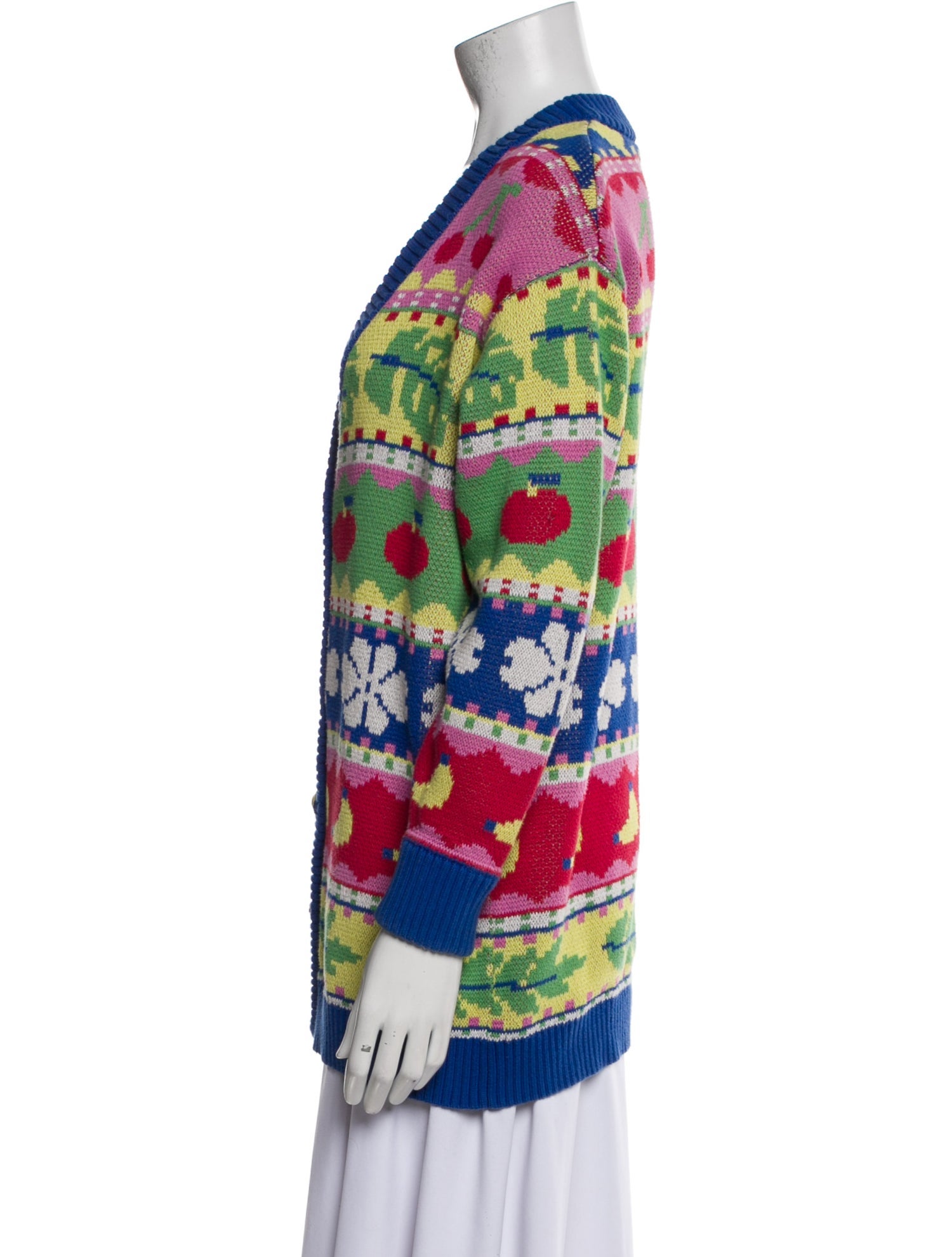 Farm Rio Printed V-Neck Sweater