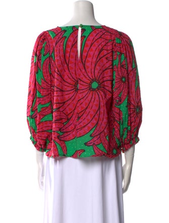 Farm Rio Printed Scoop Neck Crop Top