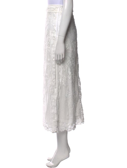 Farm Rio Lace Pattern Midi Length Skirt
