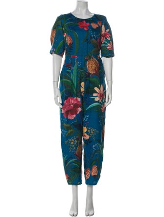 Farm Rio Linen Printed Jumpsuit