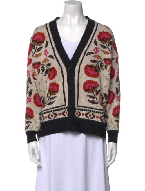 Farm Rio Printed V-Neck Sweater