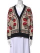 Farm Rio Printed V-Neck Sweater