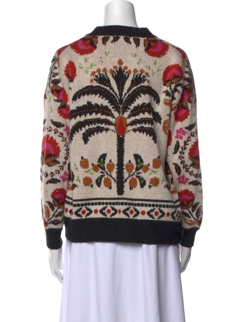 Farm Rio Printed V-Neck Sweater