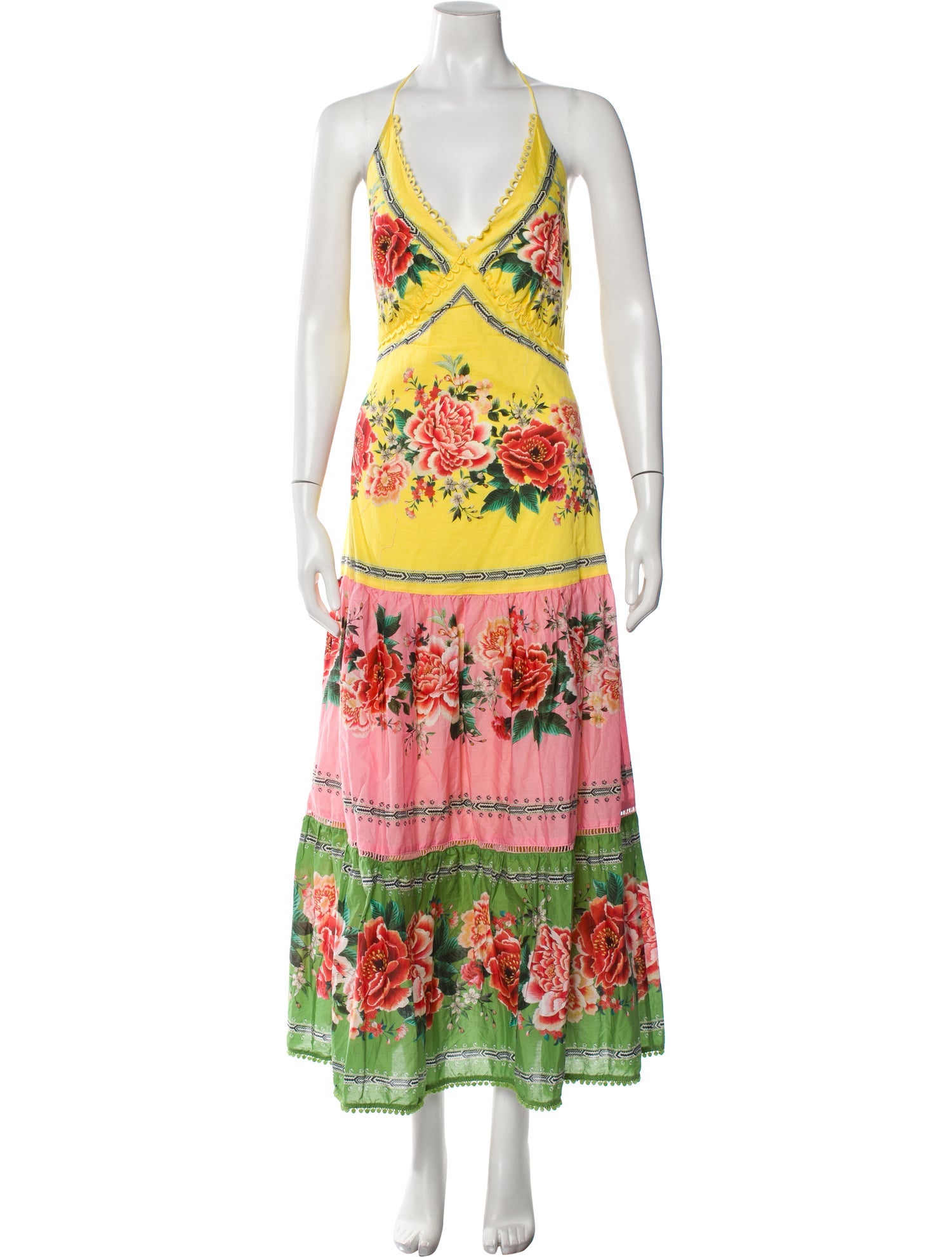 Farm Rio Floral Print Long Dress
