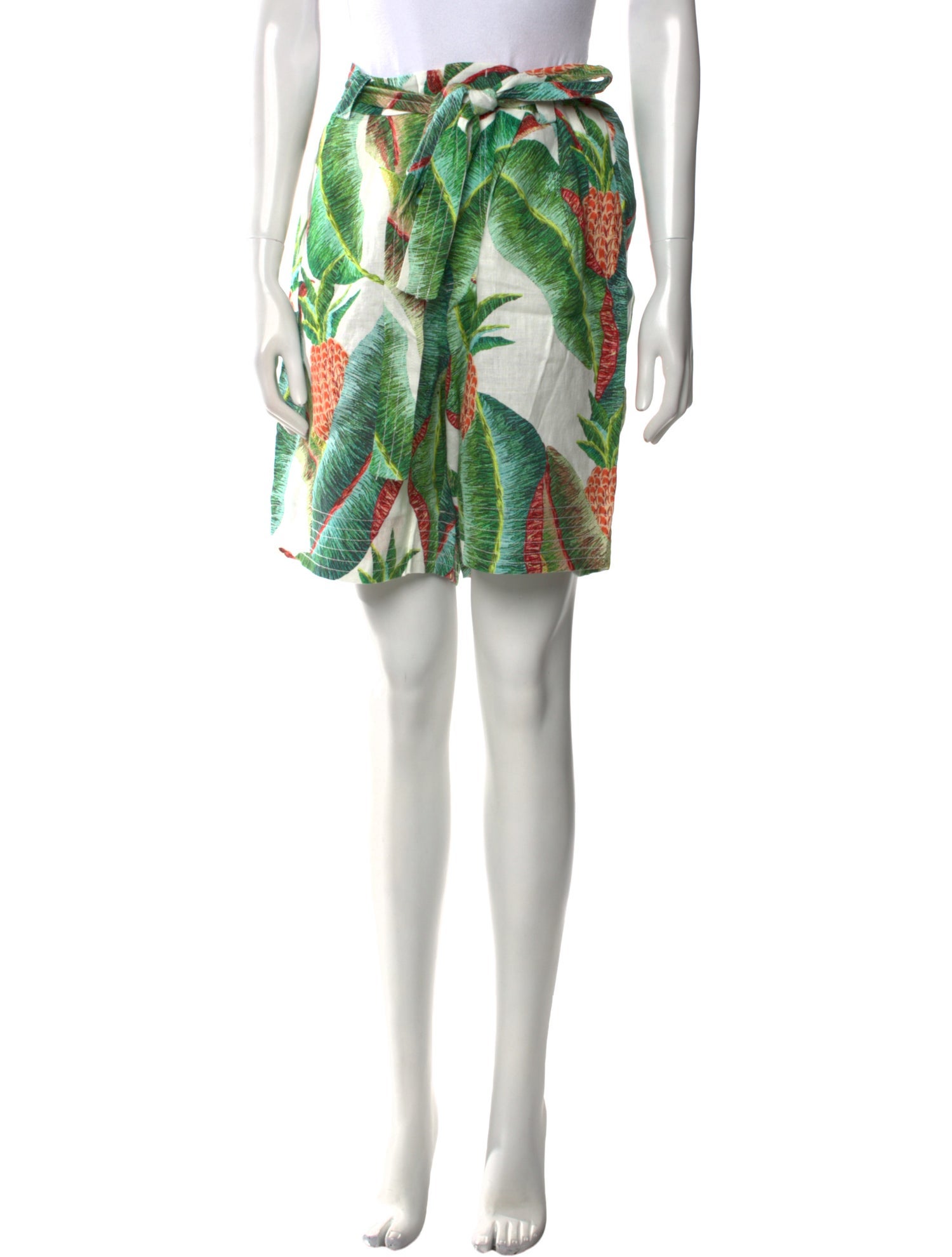 Farm Rio Linen Knee-Length Shorts