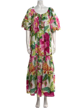Farm Rio Floral Print Long Dress