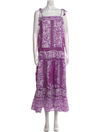 Farm Rio Printed Midi Length Dress