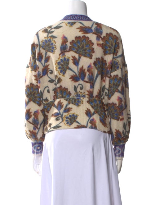 Farm Rio Floral Print V-Neck Sweater