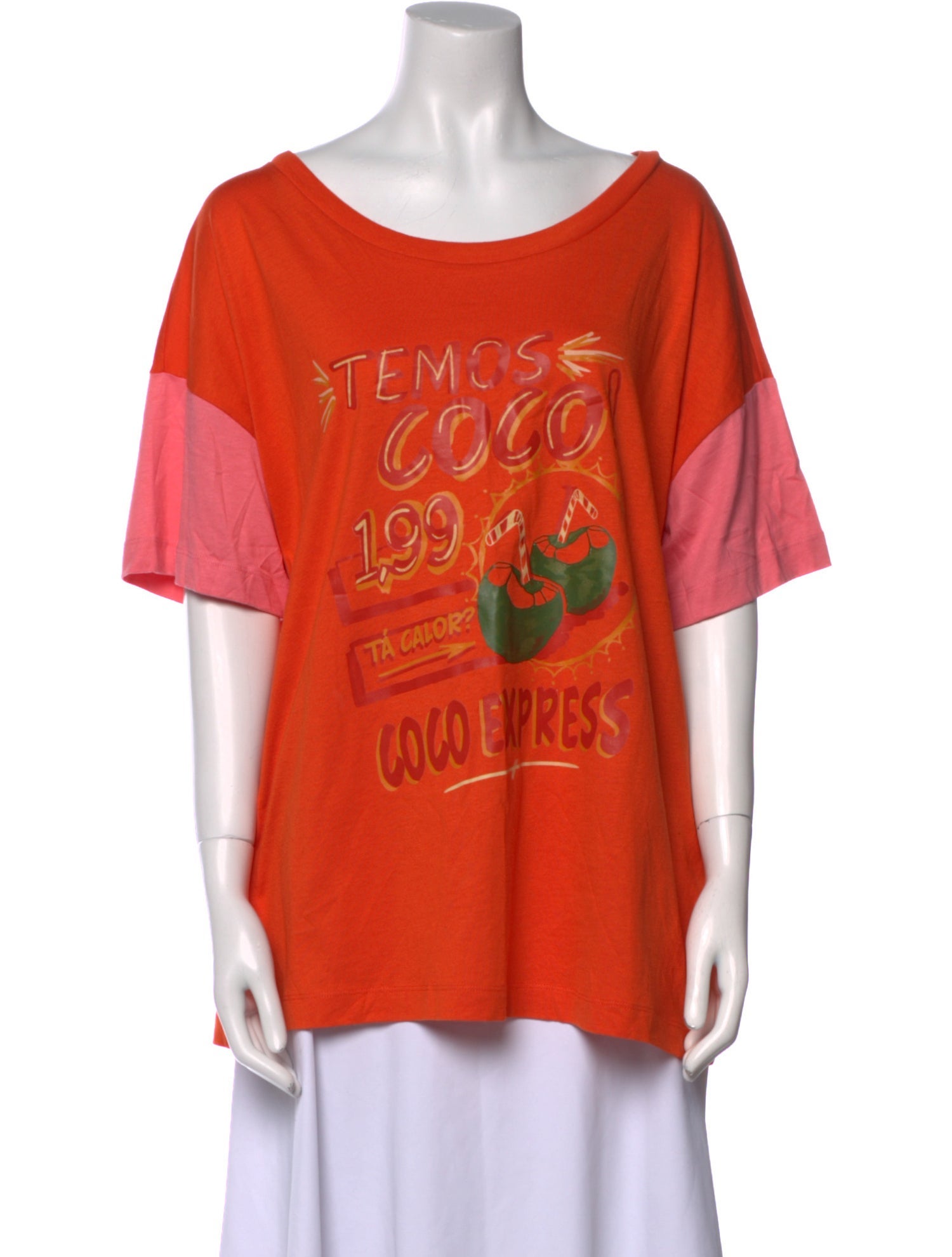 Farm Rio Graphic Print Scoop Neck T-Shirt w/ Tags