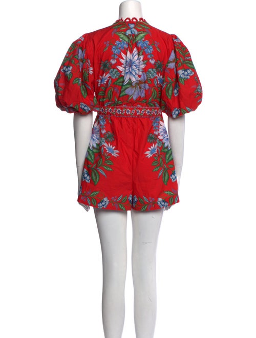 Farm Rio Printed V-Neck Romper