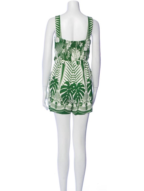 Farm Rio Printed Square Neckline Romper