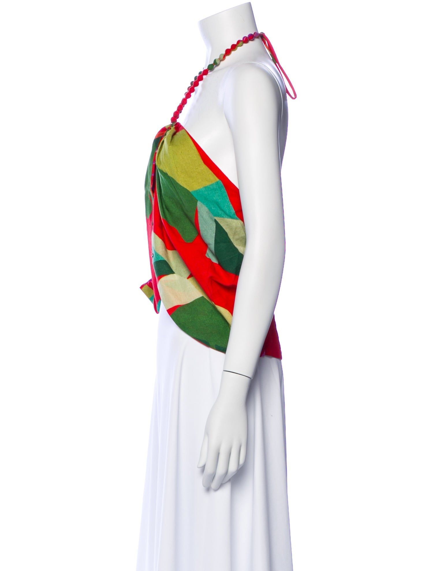 Farm Rio Linen Printed Crop Top w/ Tags