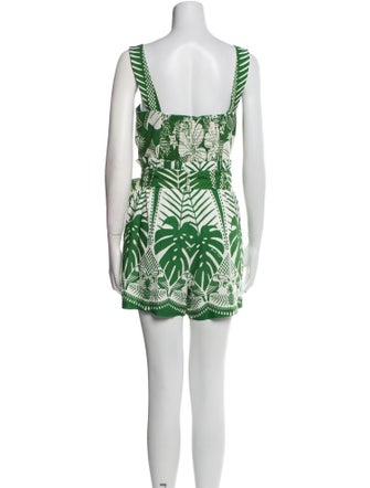 Farm Rio Printed Square Neckline Romper