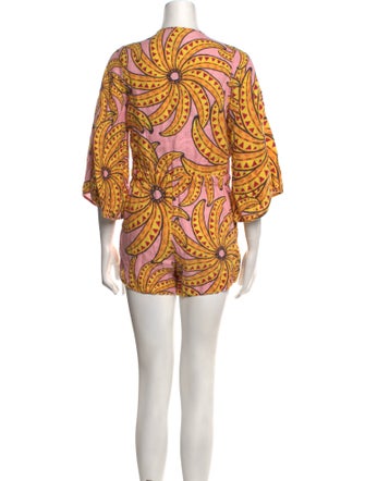 Farm Rio Linen Printed Romper