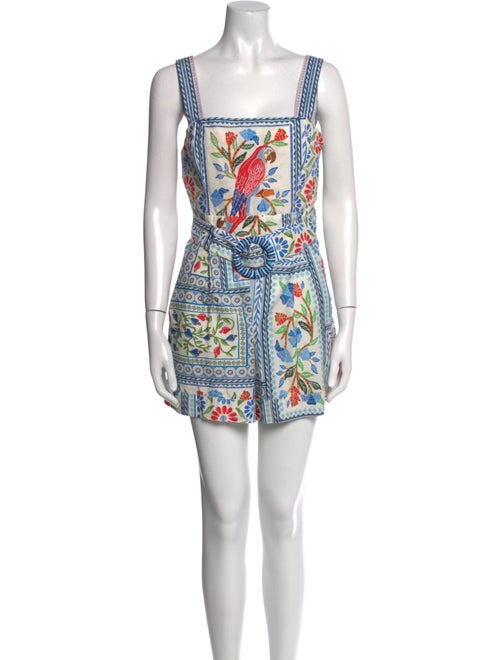 Farm Rio Printed Square Neckline Romper